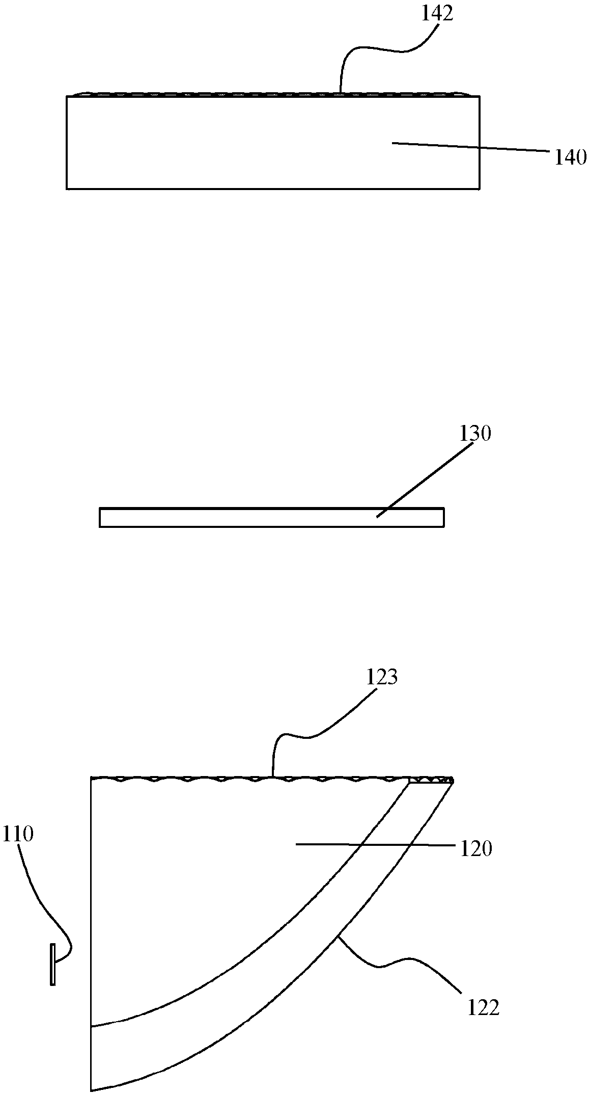 Optical module structure of pattern projection lamp