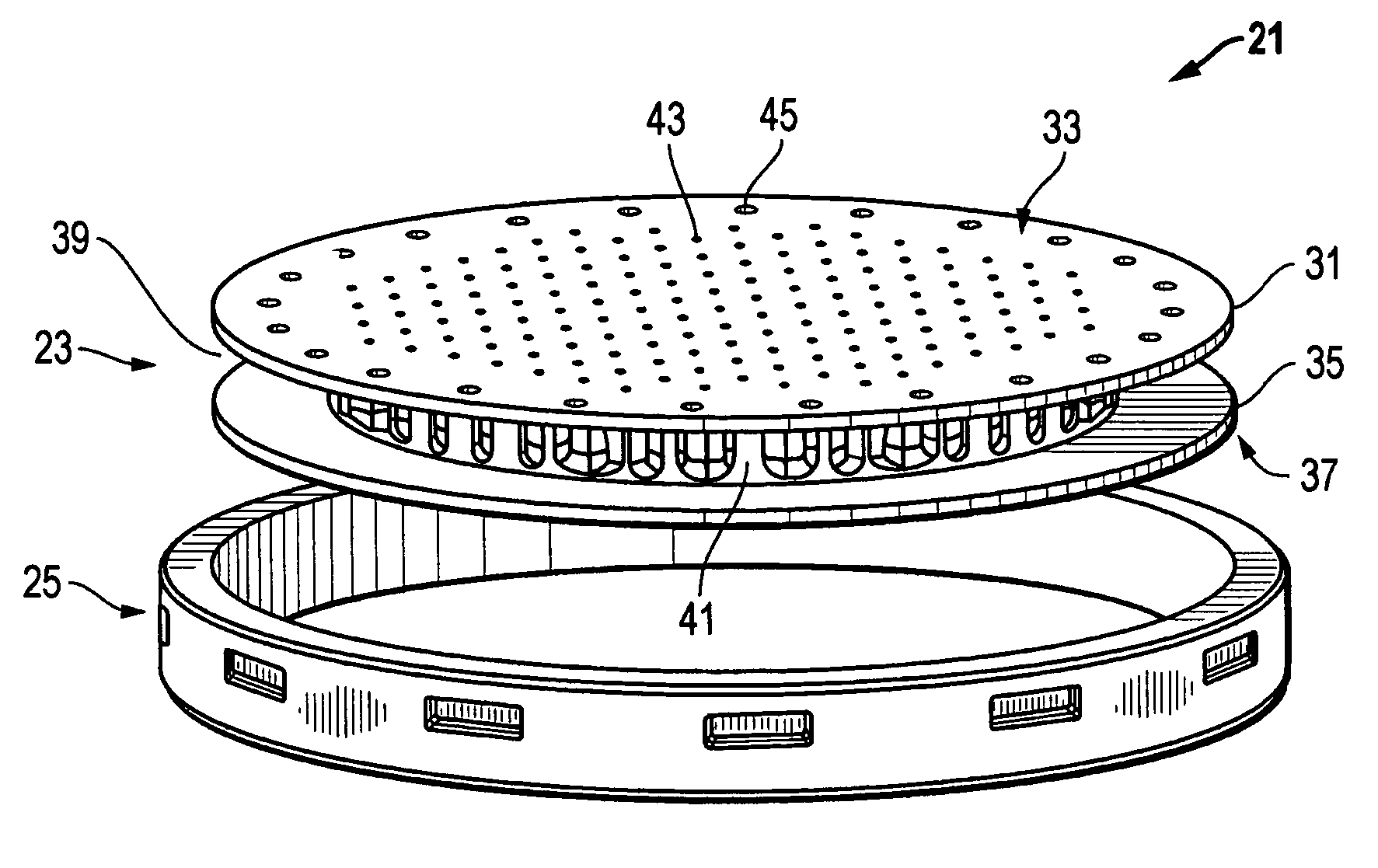 System, method, and apparatus for dual gas delivery through a high temperature artifact without undesirable gas mixing