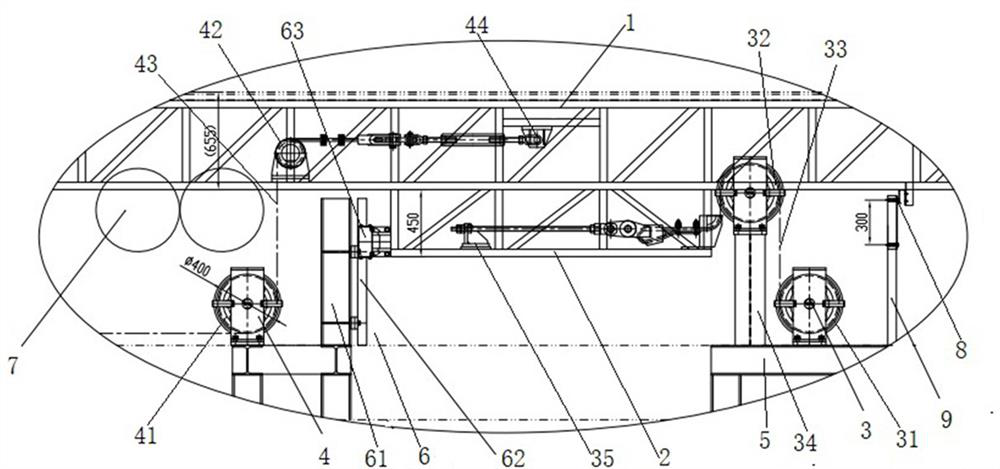 Abnormal-shaped stage capable of ascending and descending in water