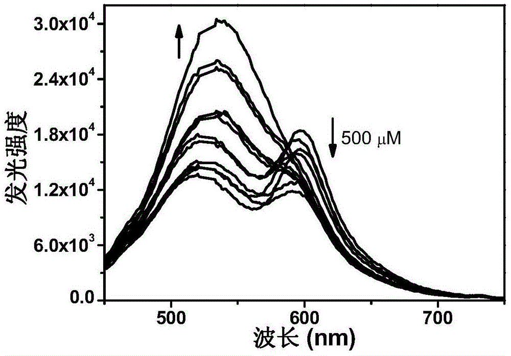 Sulfhydryl group ion nanometer probe material as well as preparation method and application thereof