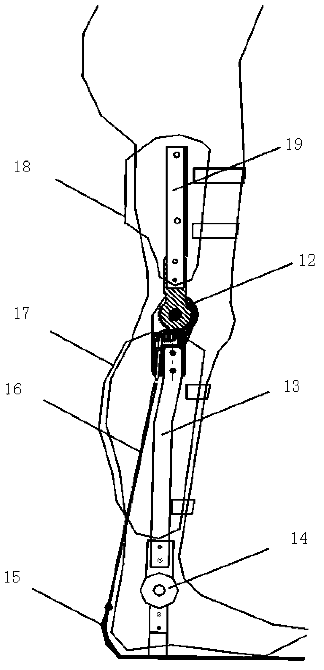 Knee-joint hinge of standing period control orthosis