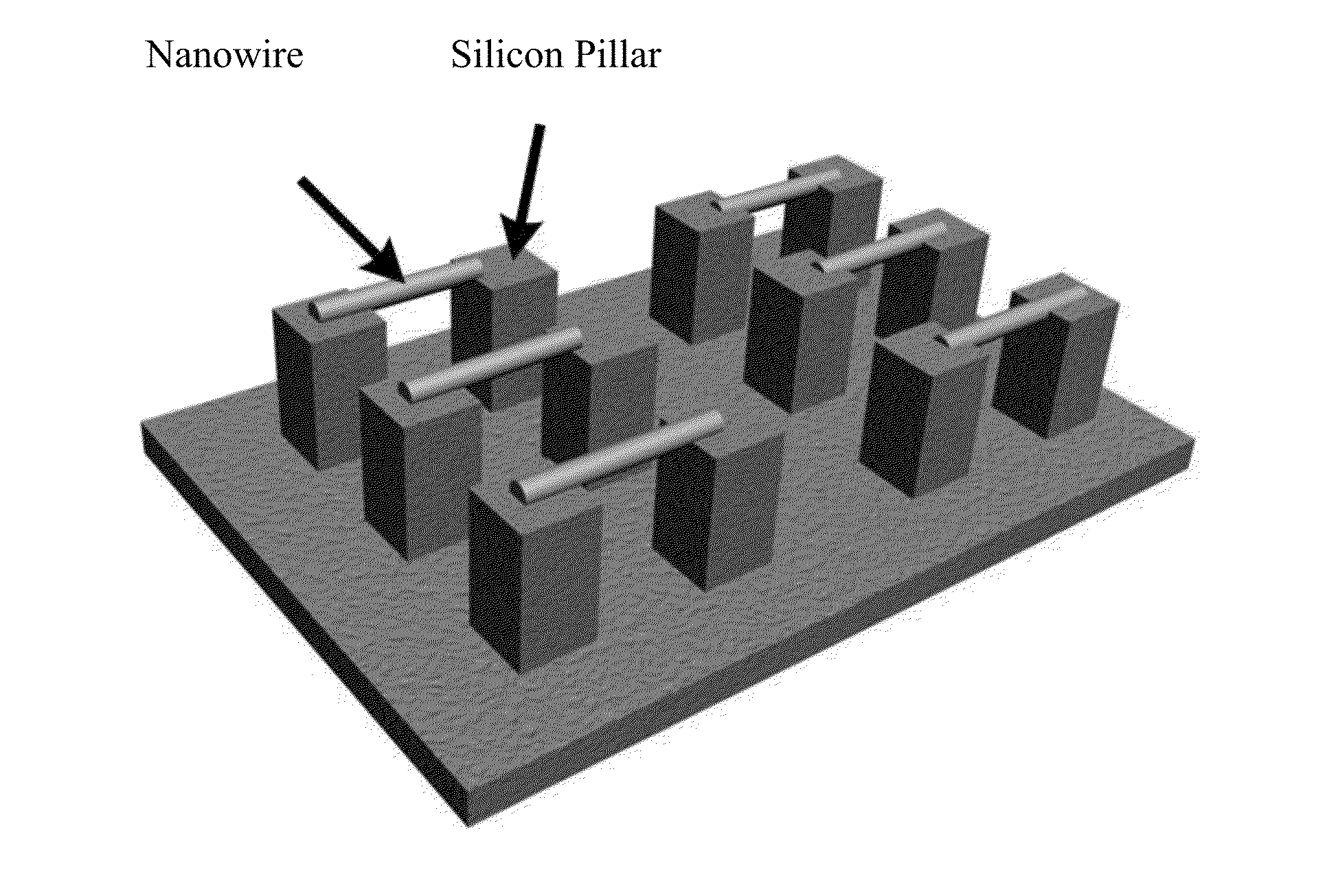 Method for forming microelectrode-pair arrays on silicon substrate surface with hydrophobic silicon pillars