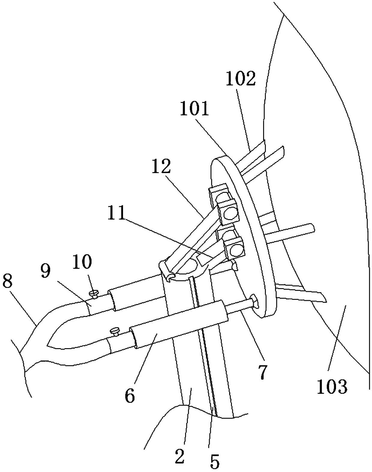 A household satellite communication antenna which is convenient to be adjusted