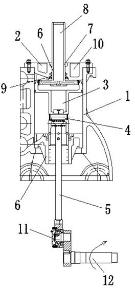 Air hammer with double-rod piston