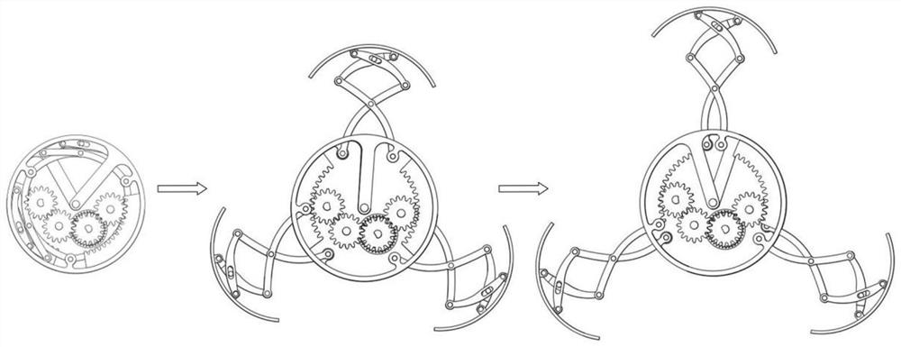 Surface contact type expanding and staying device for gastrointestinal tract micro-robot