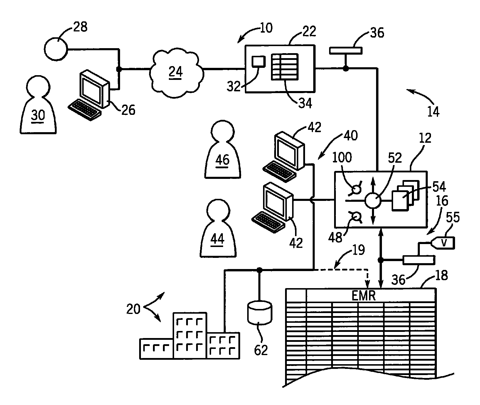 Interactive system for patient access to electronic medical records