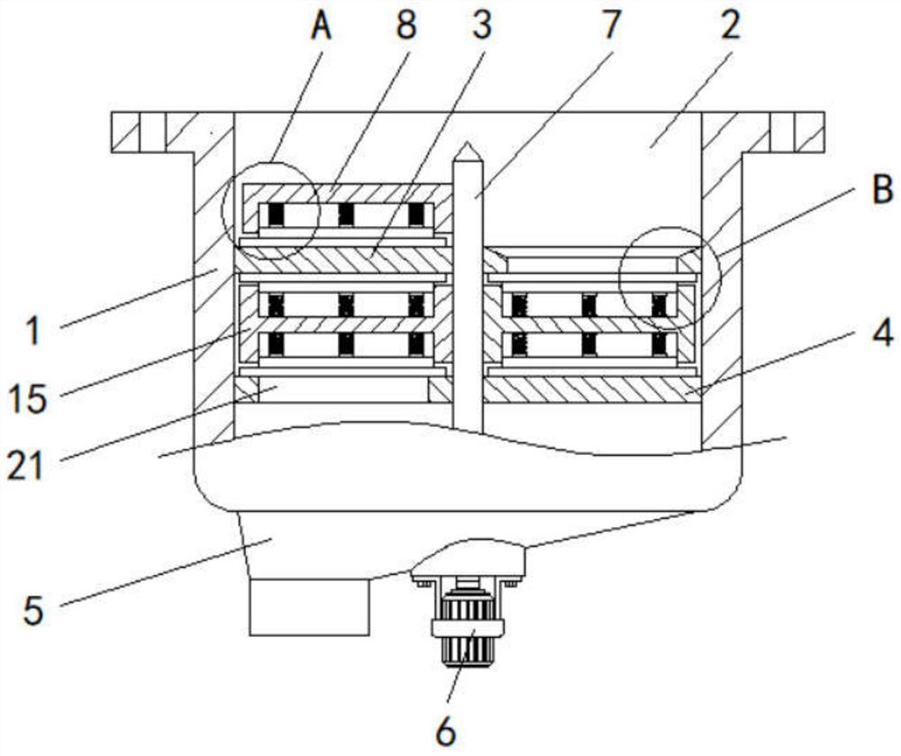 Self-sealing type double-layer horizontal rotating disc dust-discharging valve