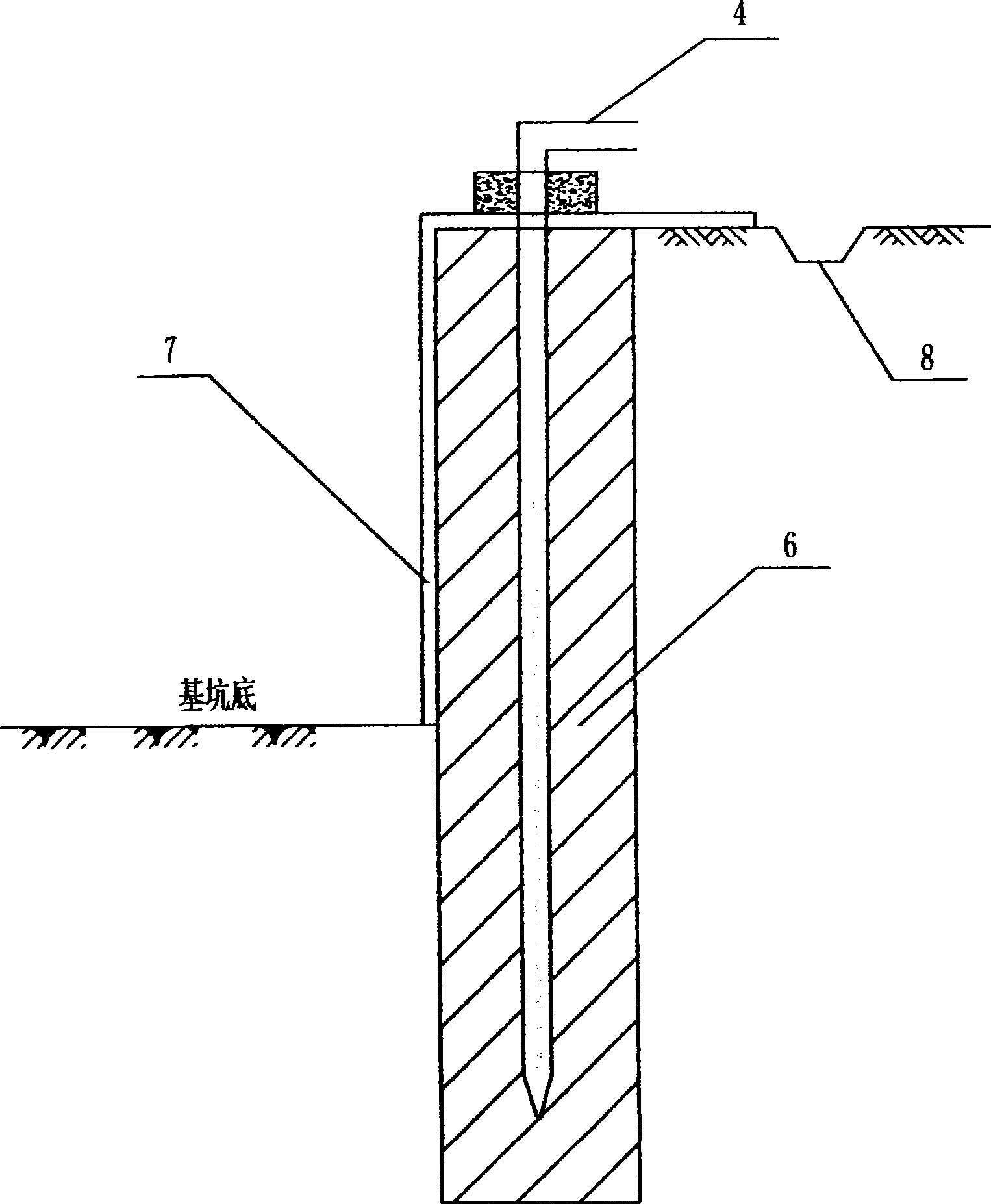 Profiled bar freezing wall foundation ditch combined enclosure method and its structure