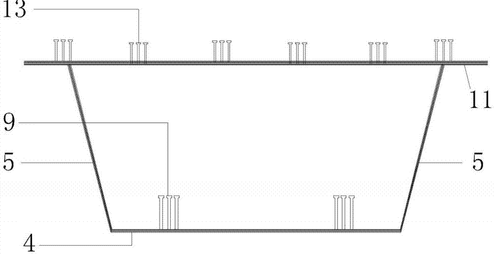 Combined steel box girder for high-speed railways and construction method thereof