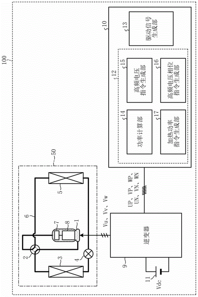 Heat pump device and air conditioner having same, heat pump water heater, refrigerator and refrigerating machine