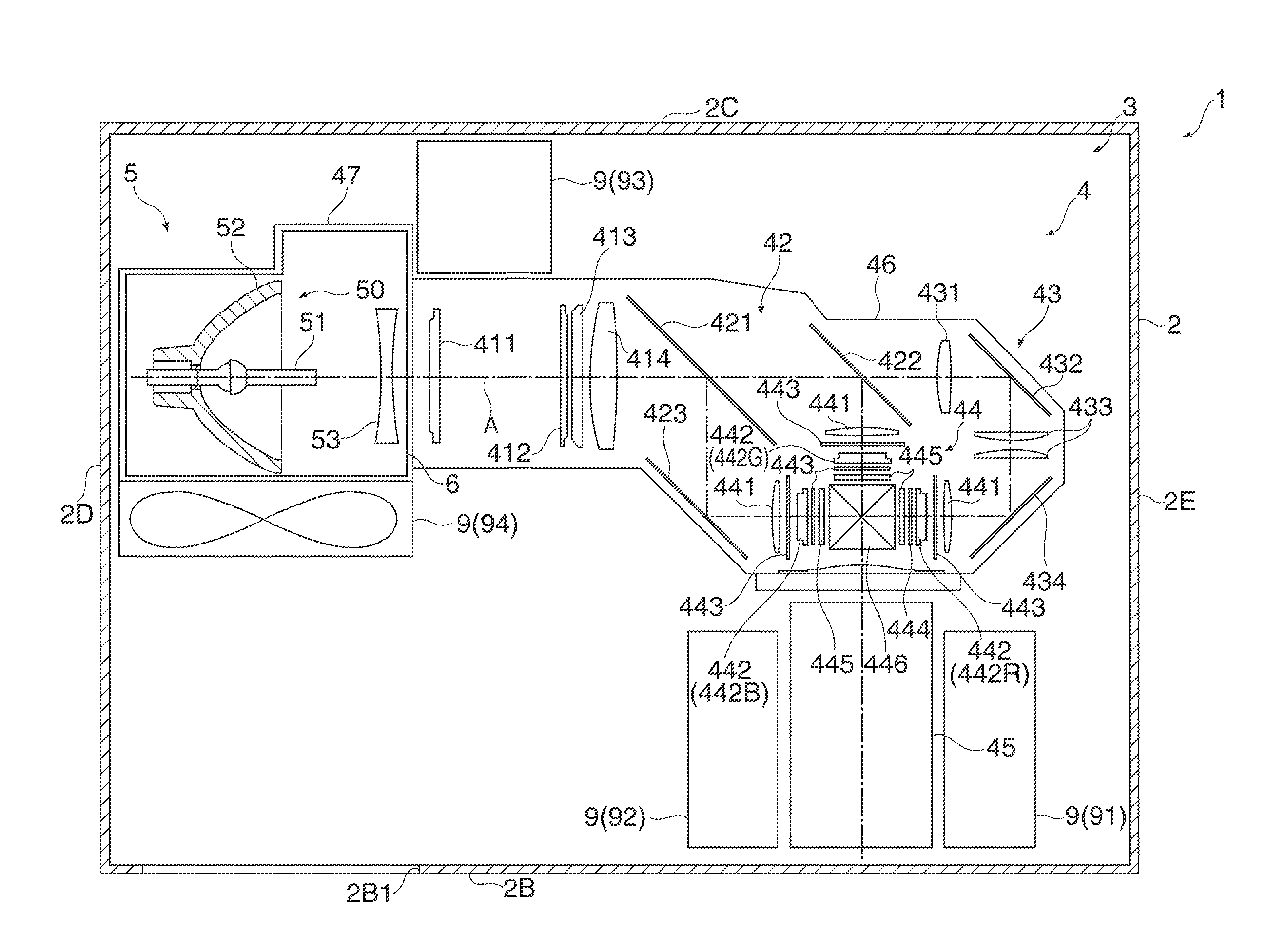 Light source device and projector