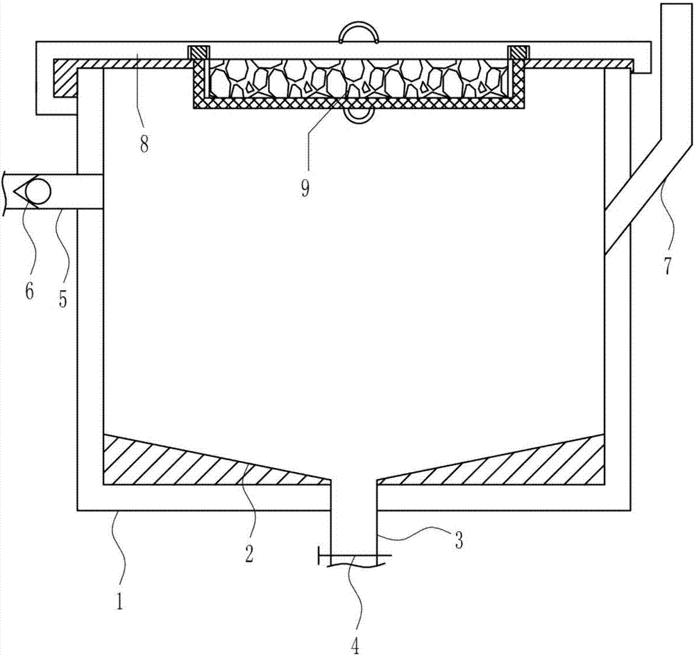 Household sewage phosphorus removing apparatus