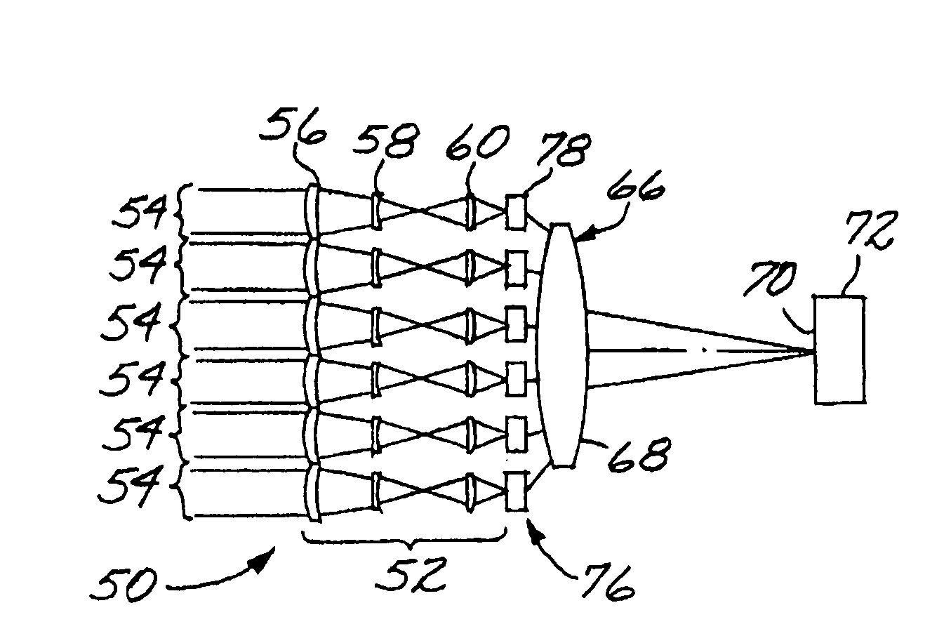 Compact multi-entrance-pupil imaging optical system