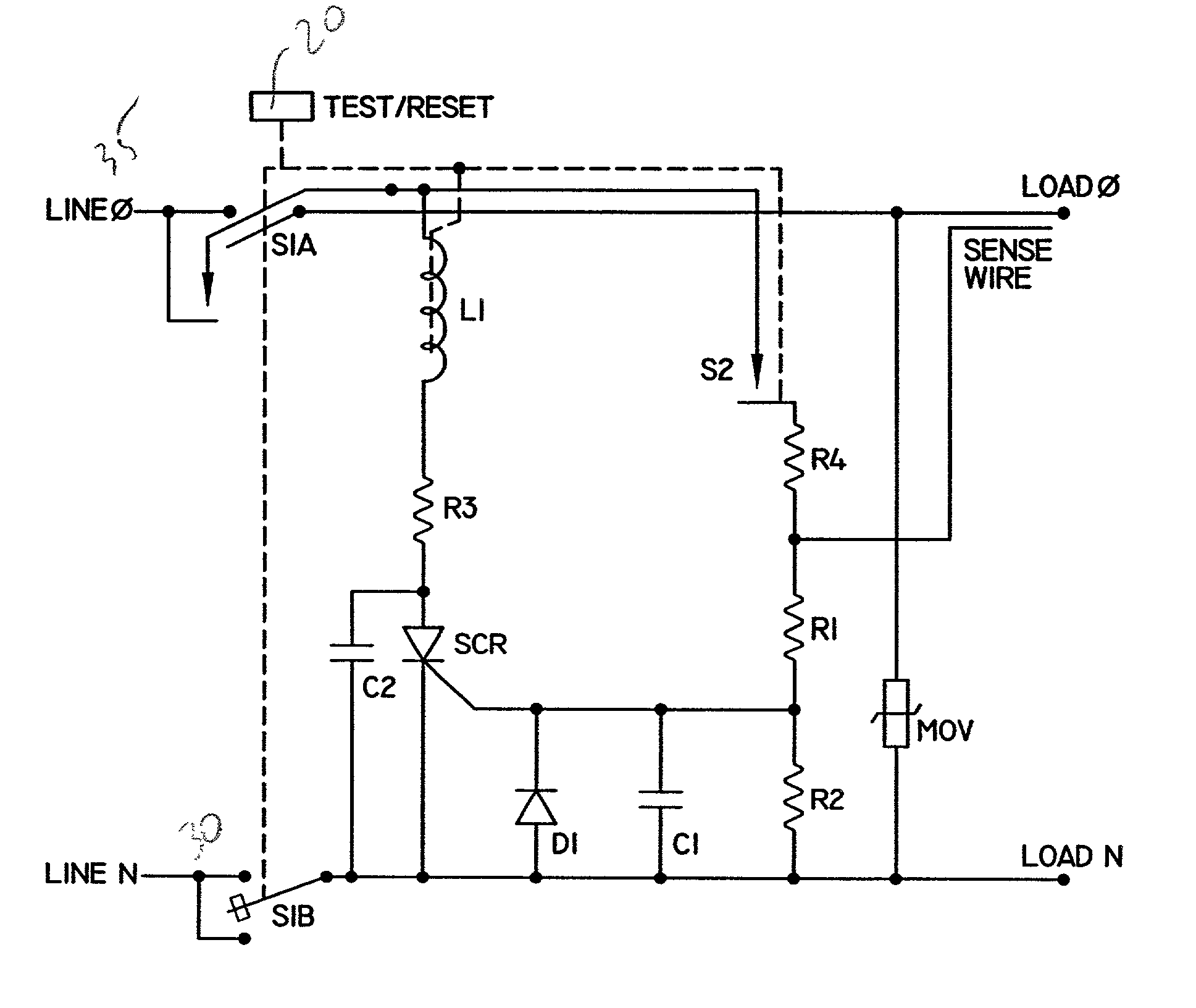 IDCI with reset lockout and independent trip