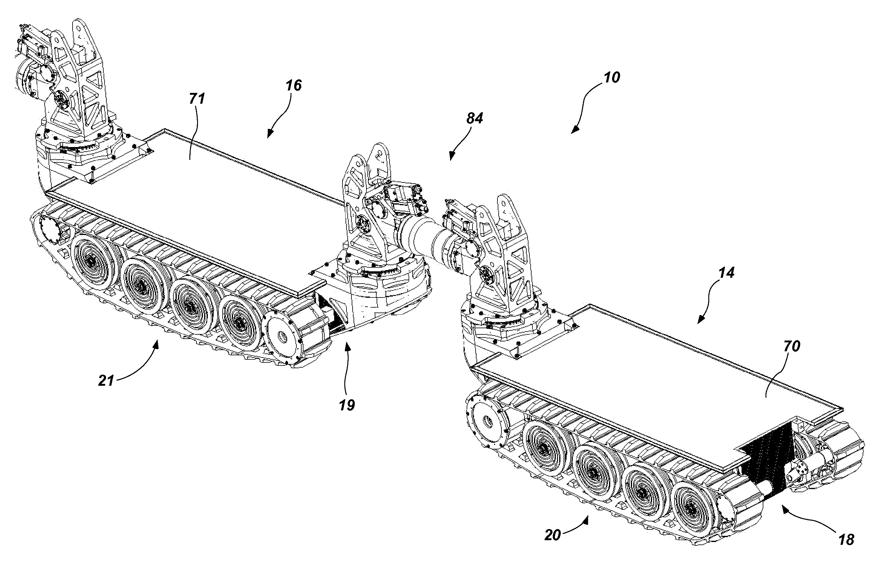 Robotic mobile low-profile transport vehicle