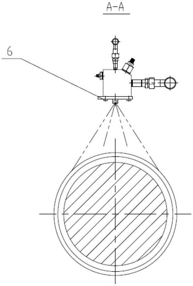 Water-gas cooling spraying nozzle assembly for roller