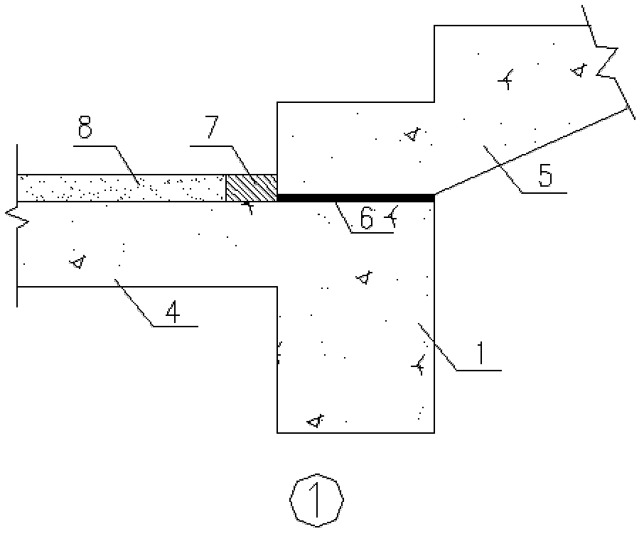 Reinforced concrete platy stair with simple sliding support and construction method