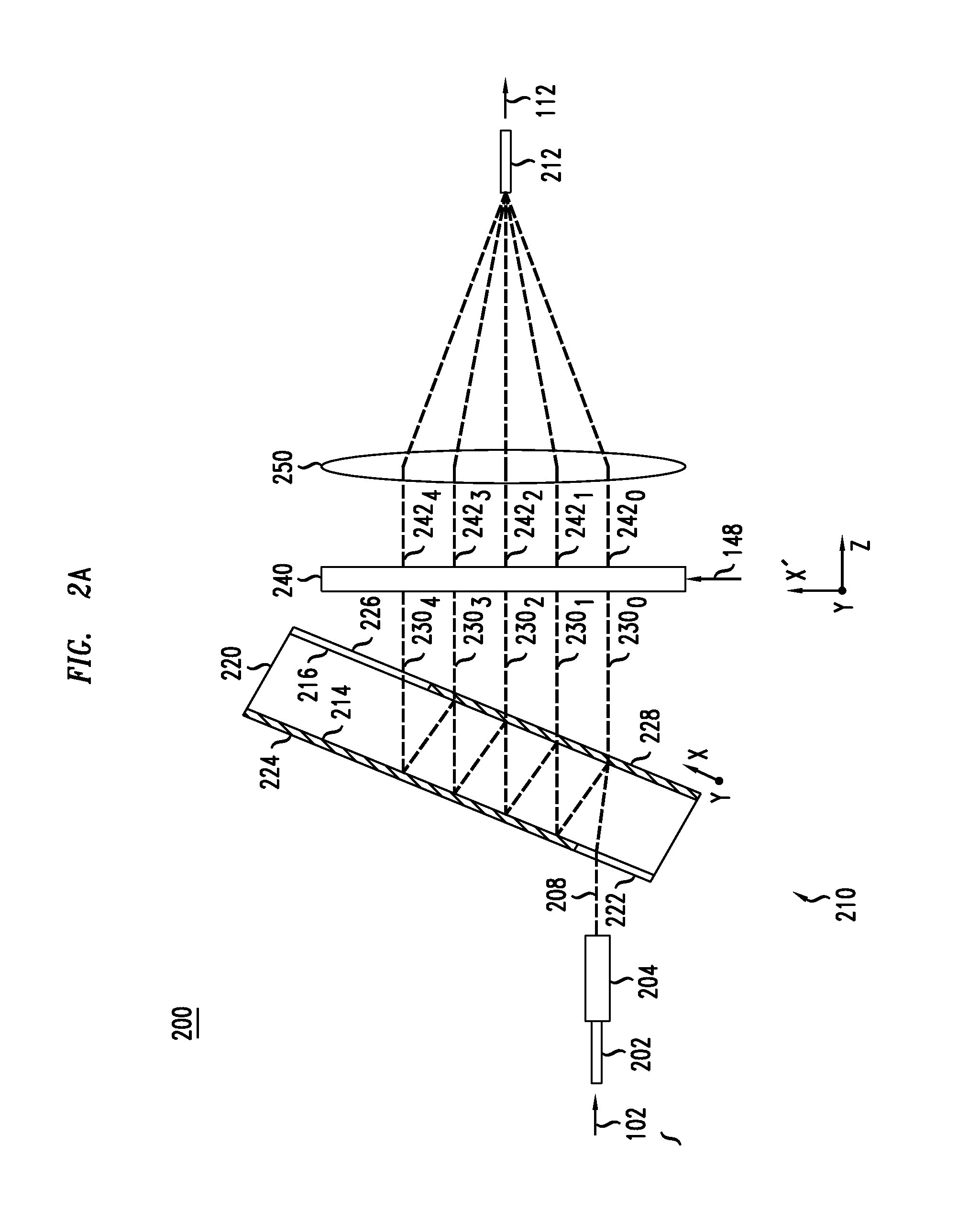 Optical feed-forward equalizer for MIMO signal processing