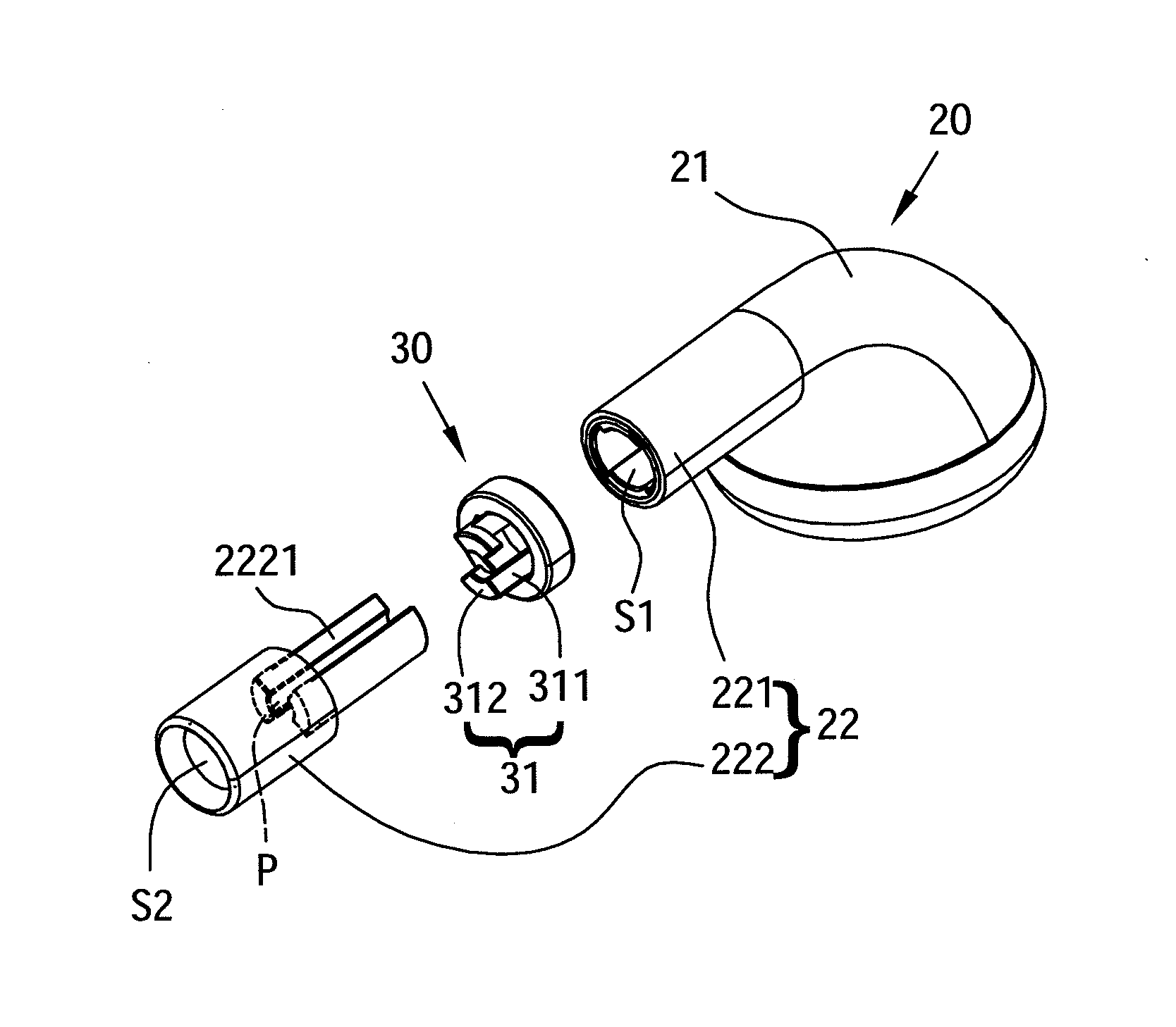 Earphone device with bass adjusting function