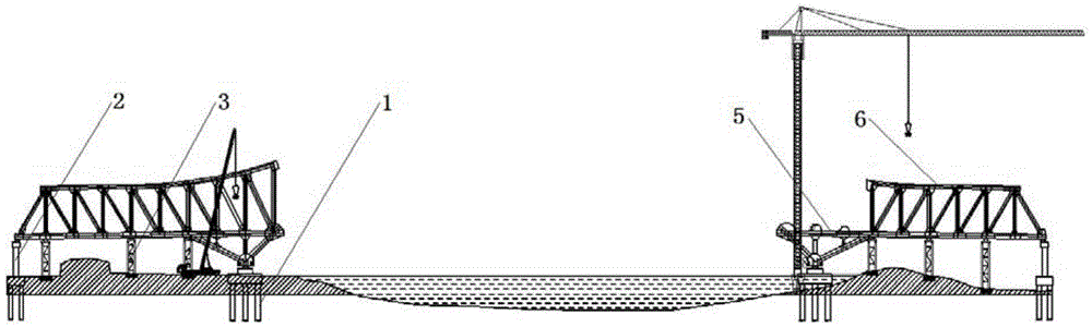 Construction method of middle-and-small-scale steel truss tied-arch bridge