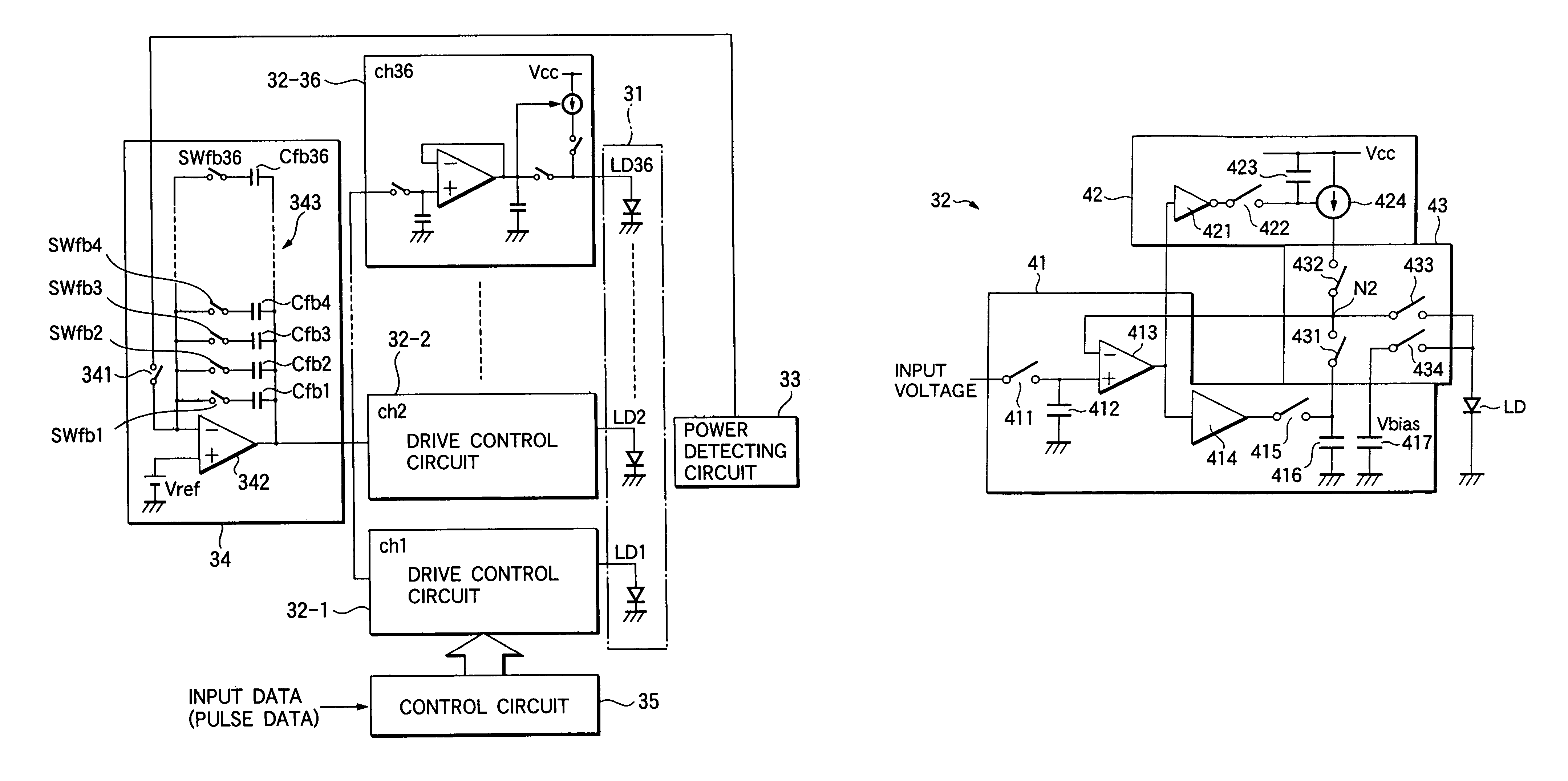 Apparatus for driving light emitting element and system for driving light emitting element