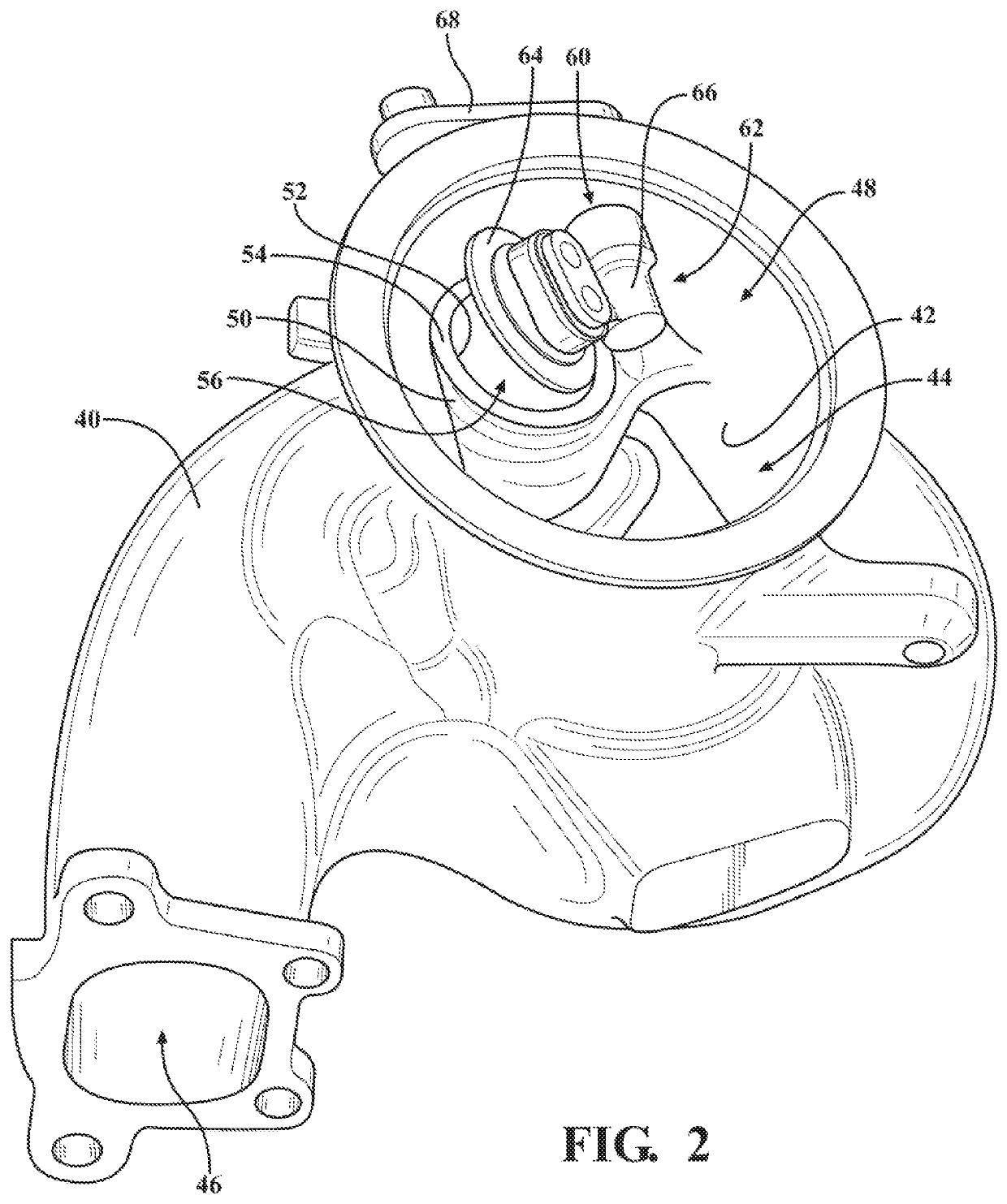 Wastegate assembly for use in a turbocharger and system including the same