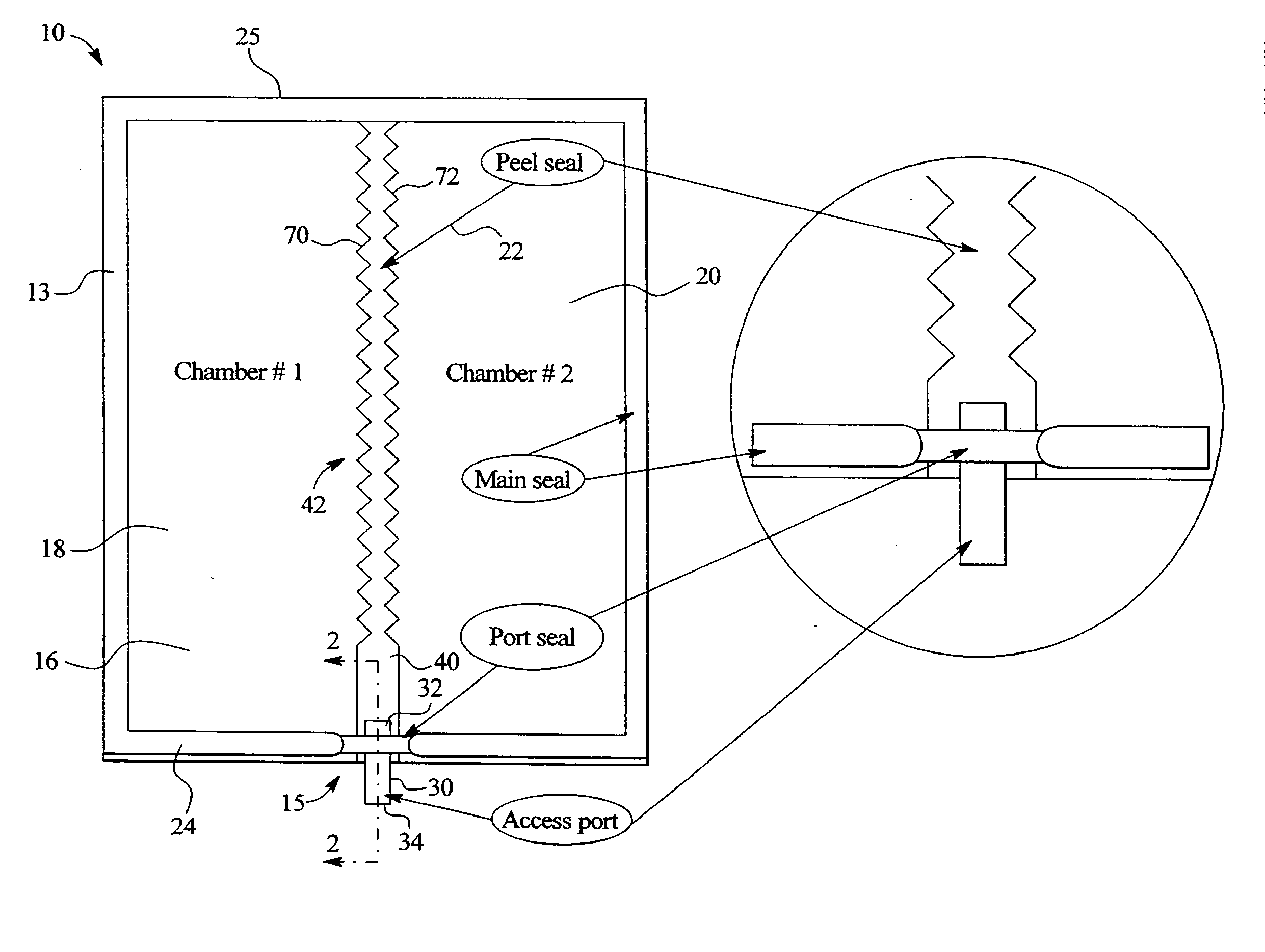 Peelable seal closure assembly