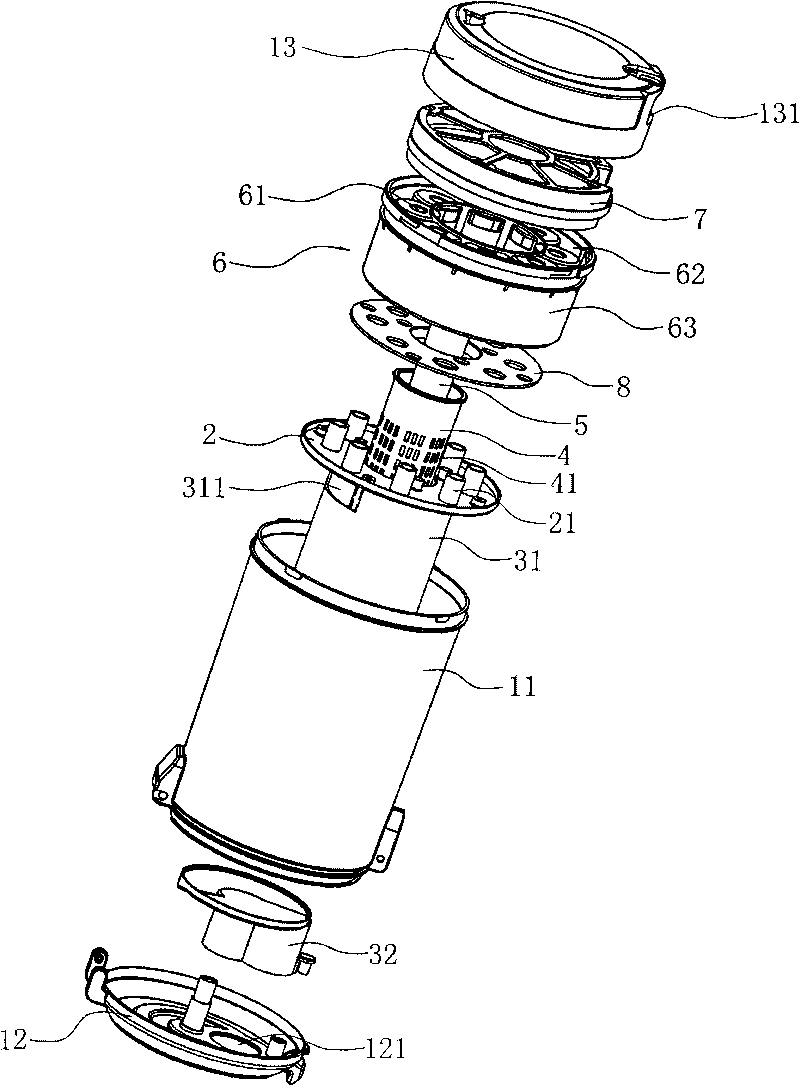 Dust separator in vacuum cleaner