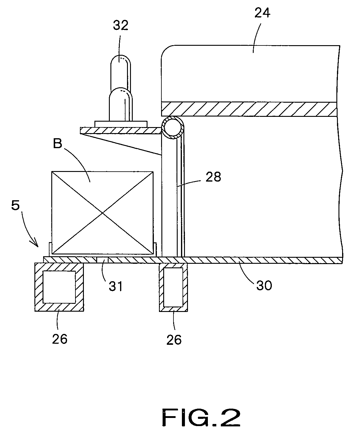 Battery holding structure for vehicle