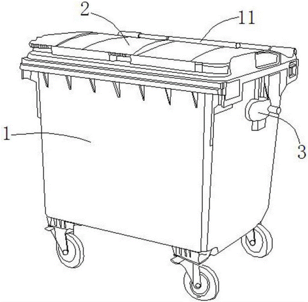 Supporting type large dustbin