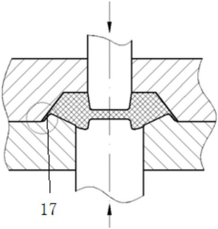 Semi-closed type forging die used for forging of bevel gear and forging method thereof