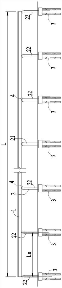 Variable-friction large-span long-connection continuous beam system