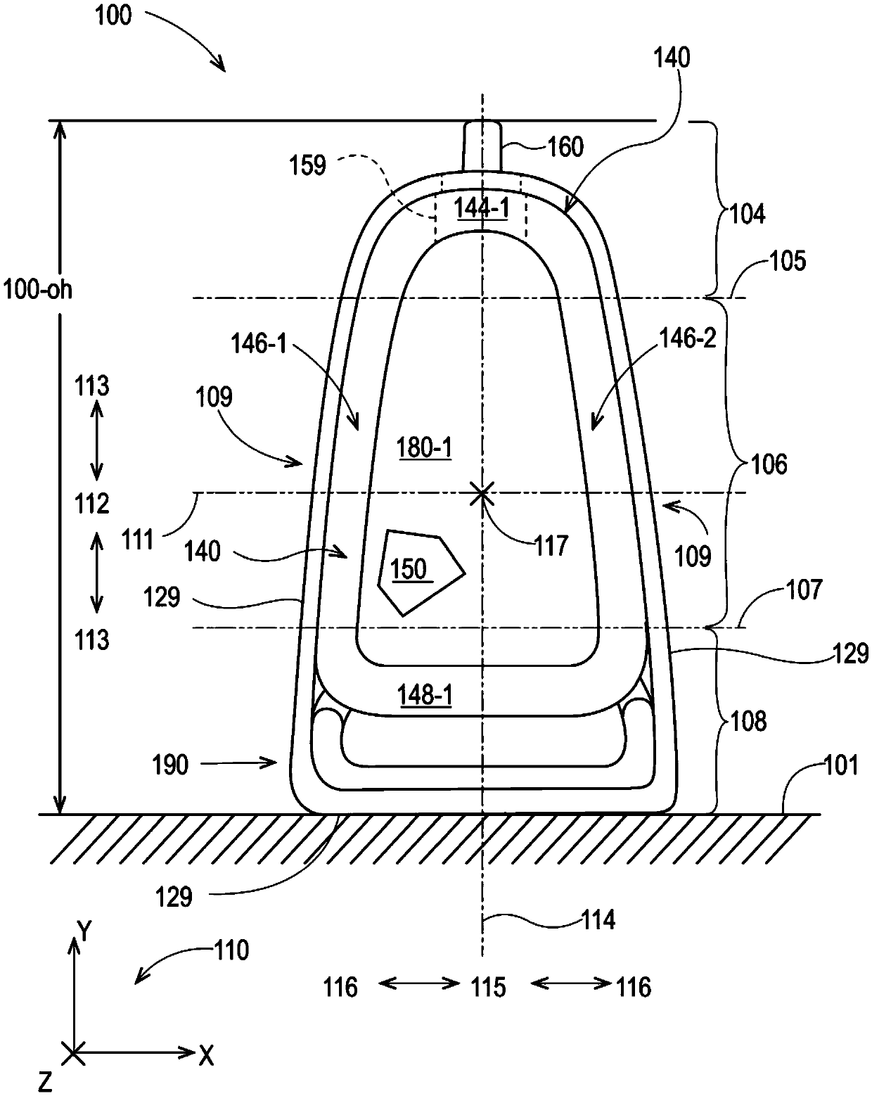 Flexible container with reinforced seal