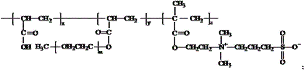 Chlorion-free amphiprotic polycarboxylic acid high-performance water reducing agent and preparation method thereof