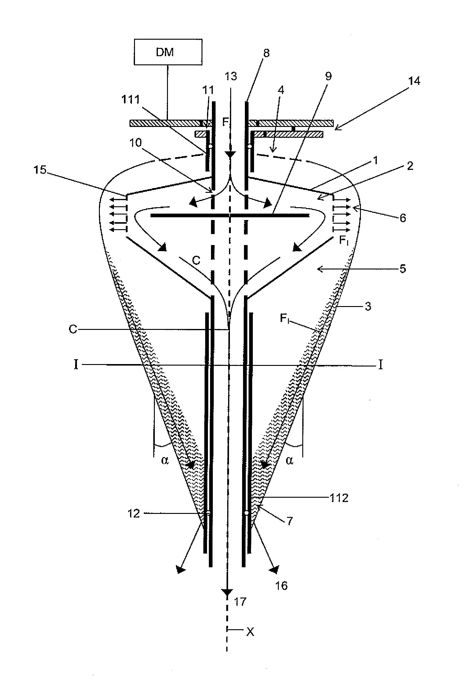 Filtering device and a method of filtering a fluid