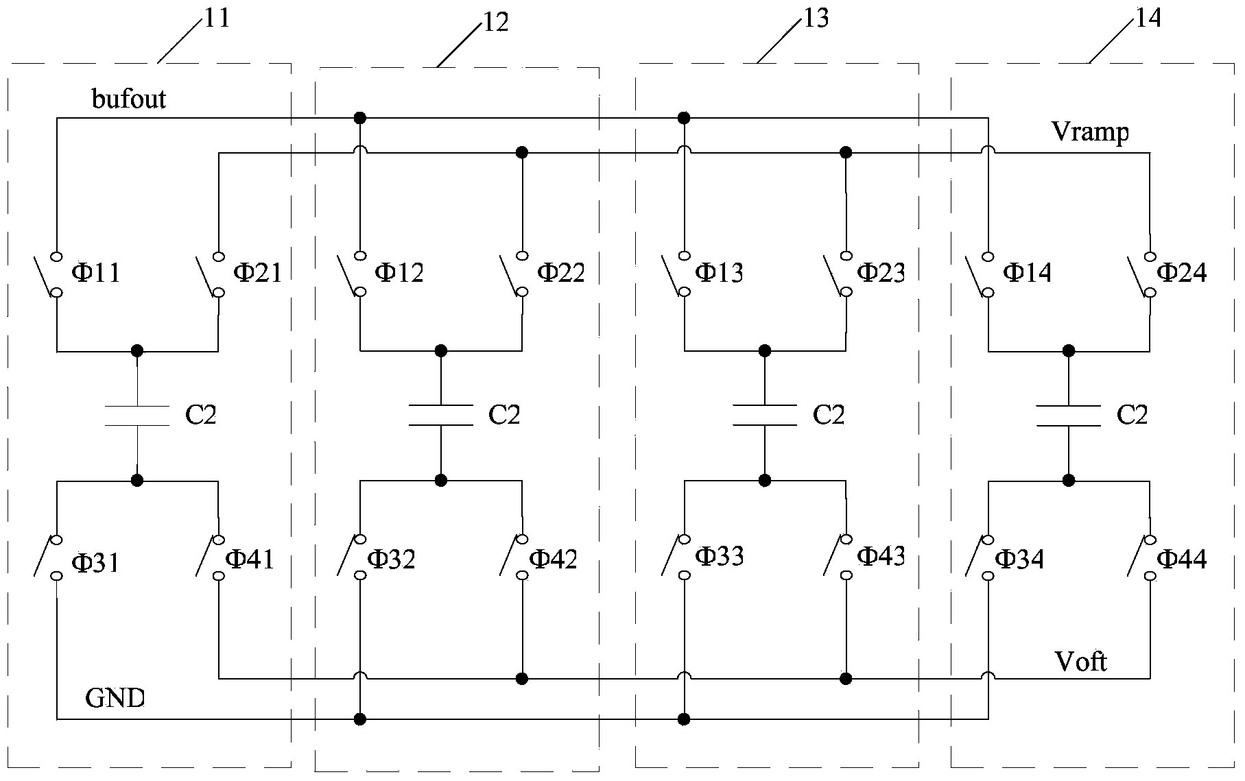 Ramp signal generating circuit and image sensor