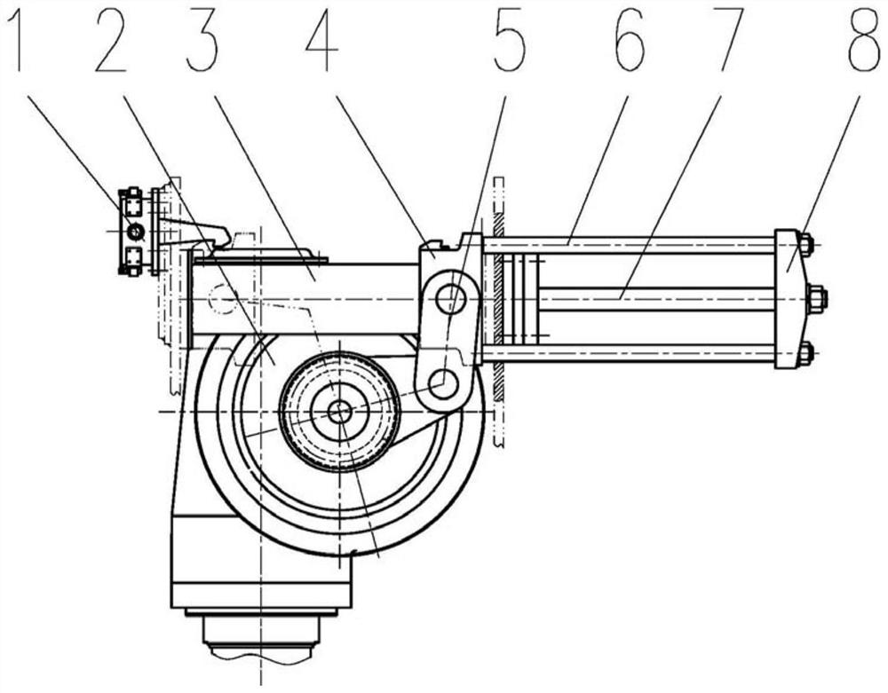 Retractable fin stabilizer device retractable and stop mechanism