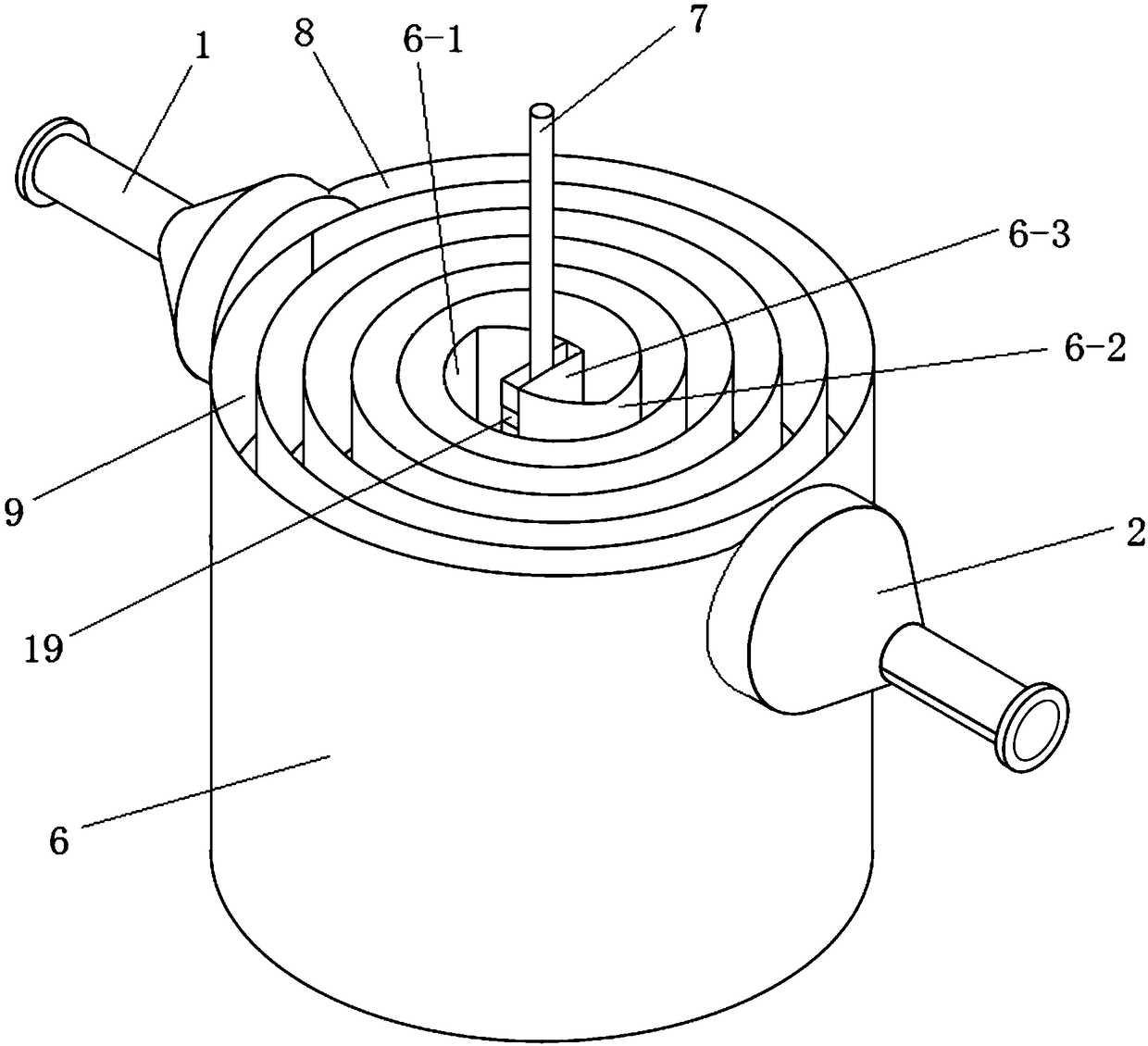 Spiral plate-type heat tube flame arrester