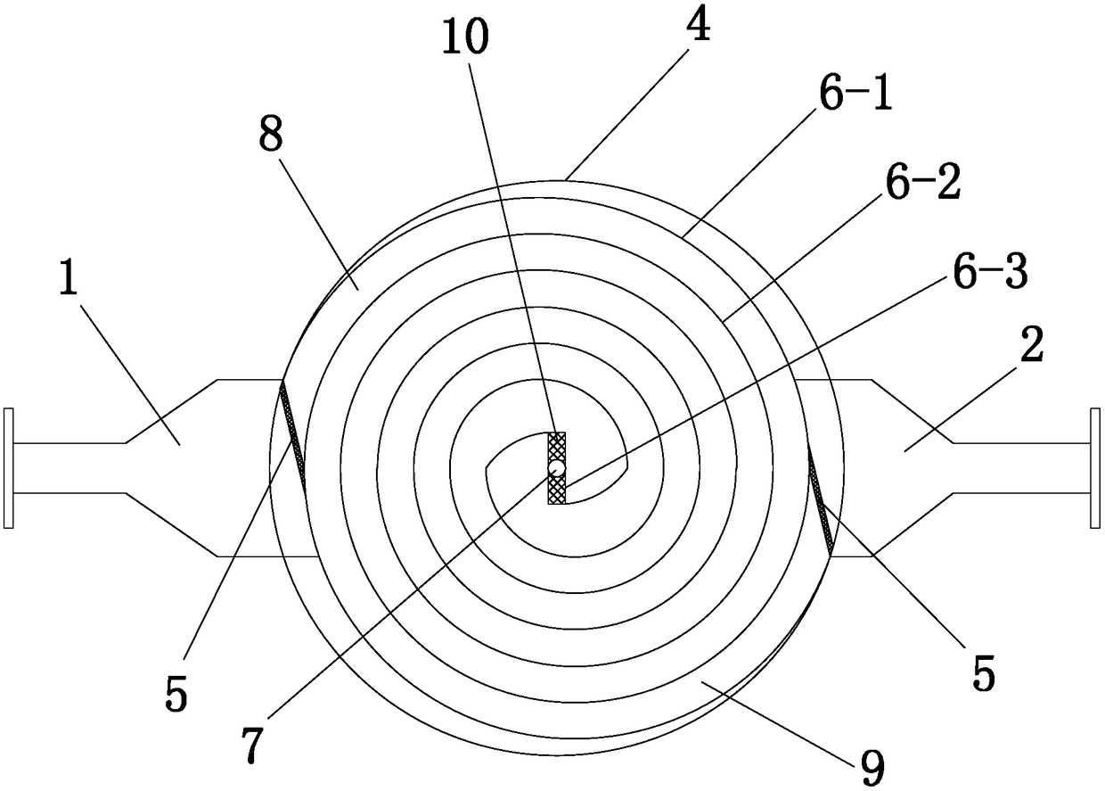 Spiral plate-type heat tube flame arrester