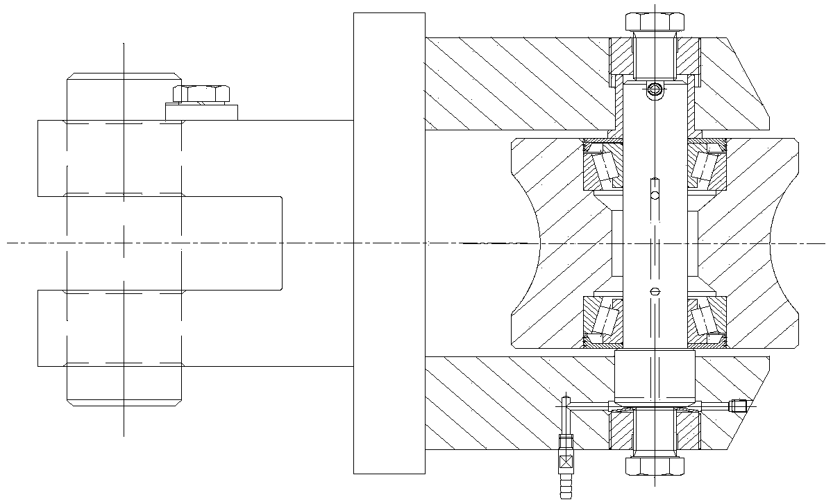 Online treatment device for large bar rolled piece bend