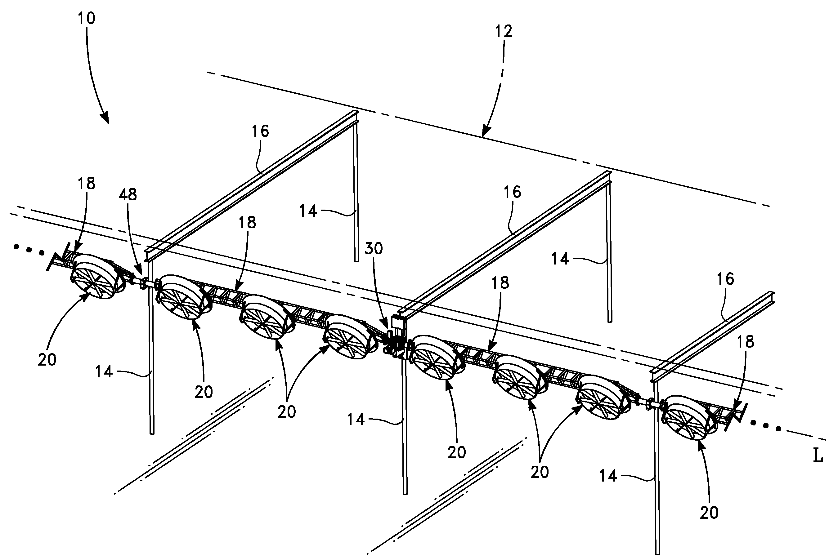 Livestock cooling fan system