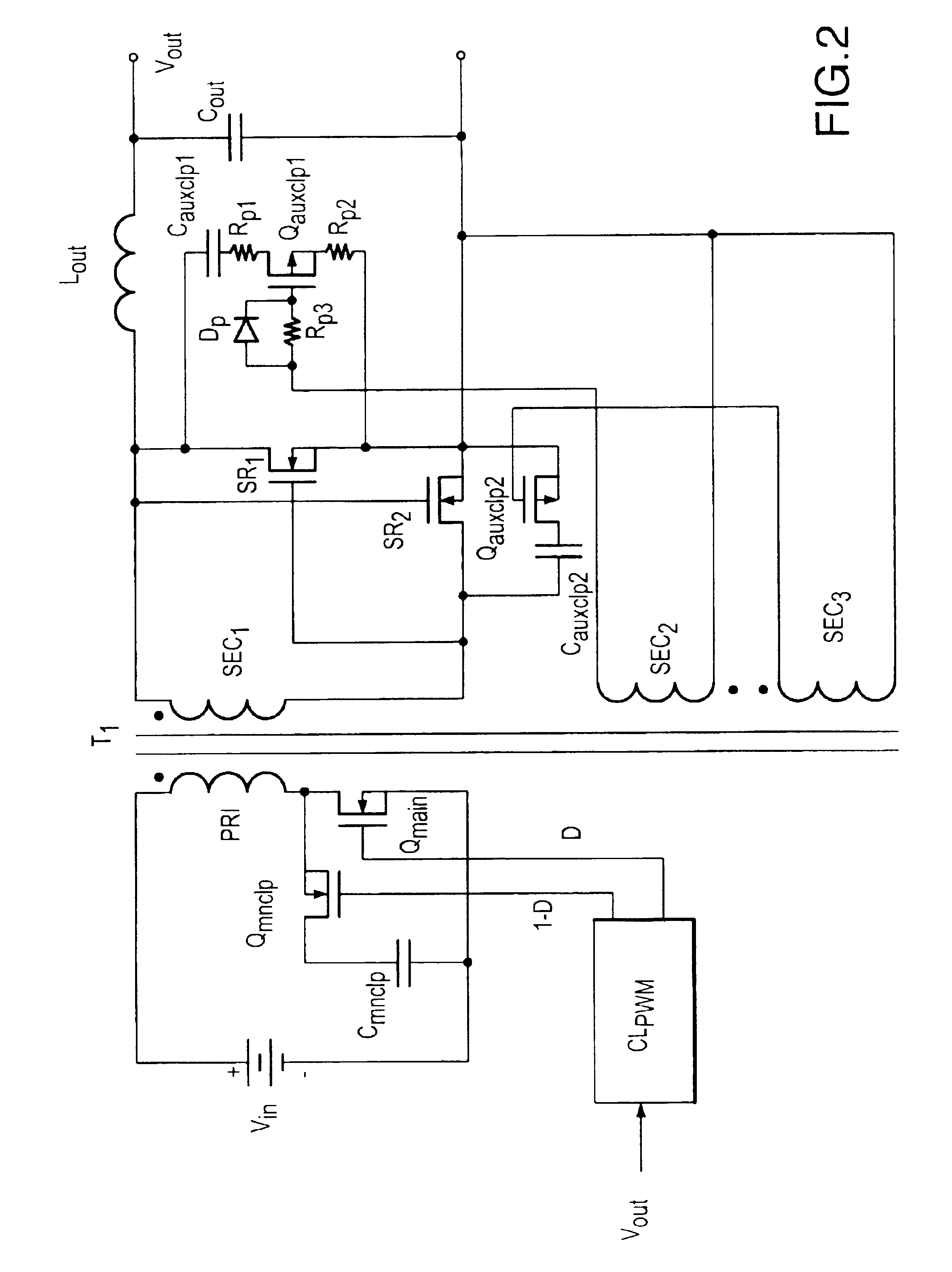 Auxiliary active clamp circuit, a method of clamping a voltage of a rectifier switch and a power converter employing the circuit or method