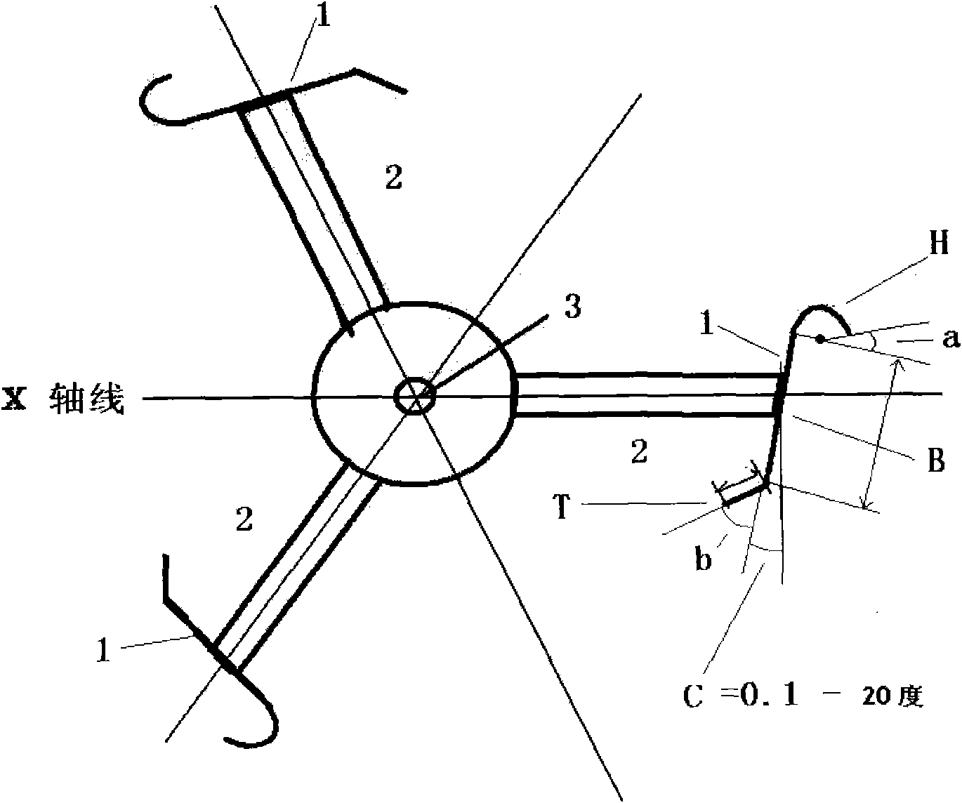 Single-wheel multi-blade upright wind paddle-type wind wheel for wind power generation