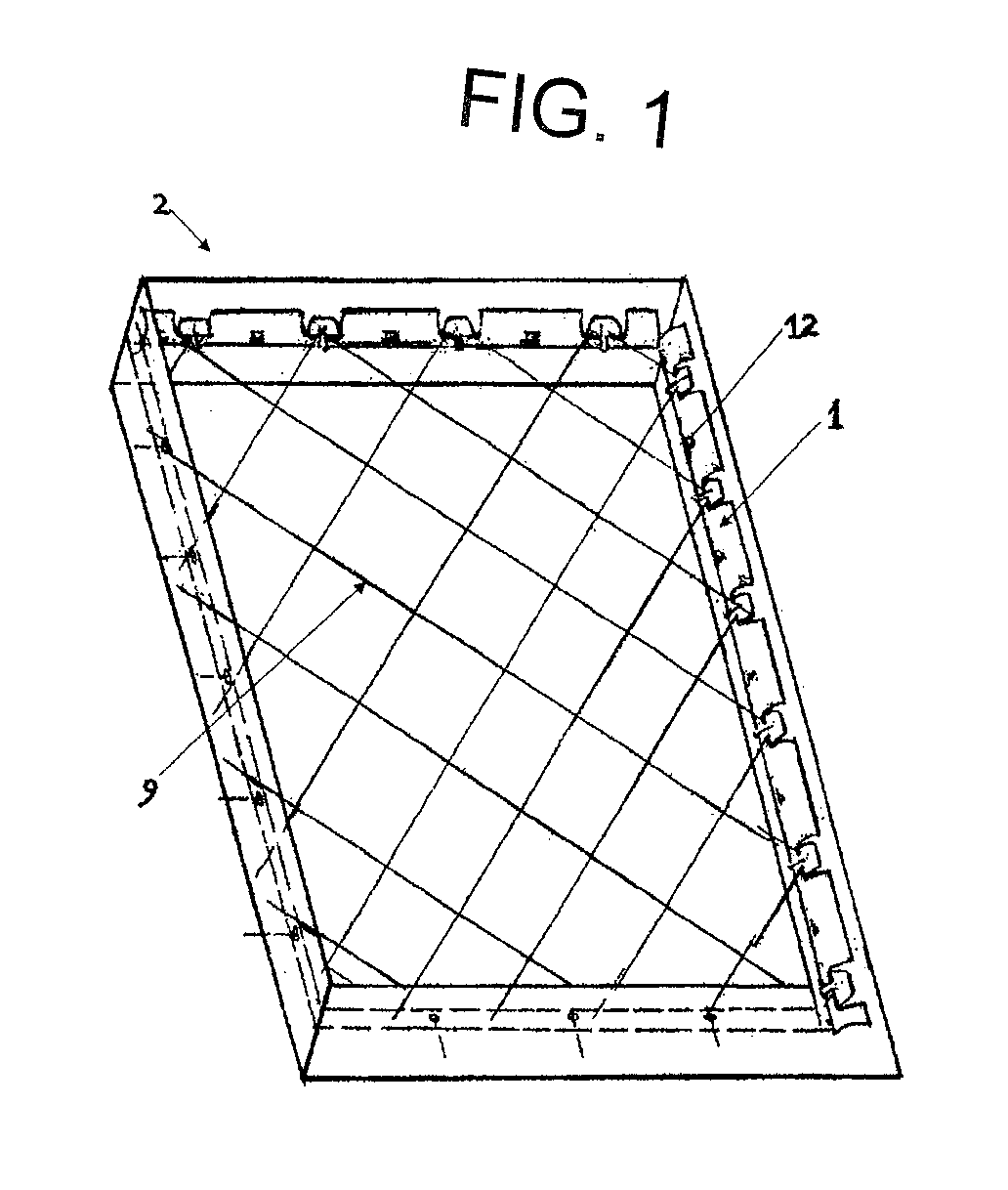 Device with protection net and assembly procedure suitable as barrier for all kinds of openings