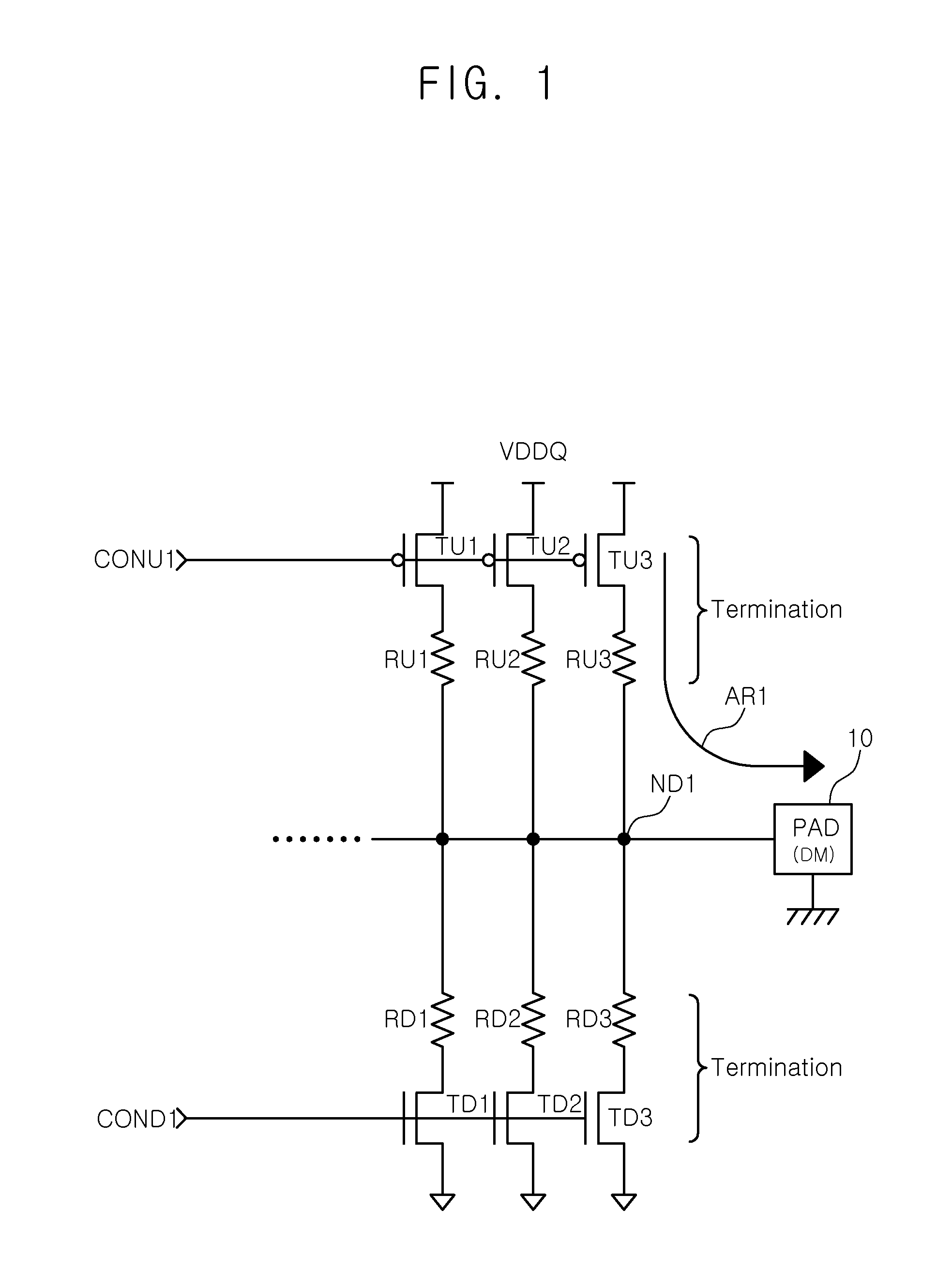 Memory module cutting off DM pad leakage current