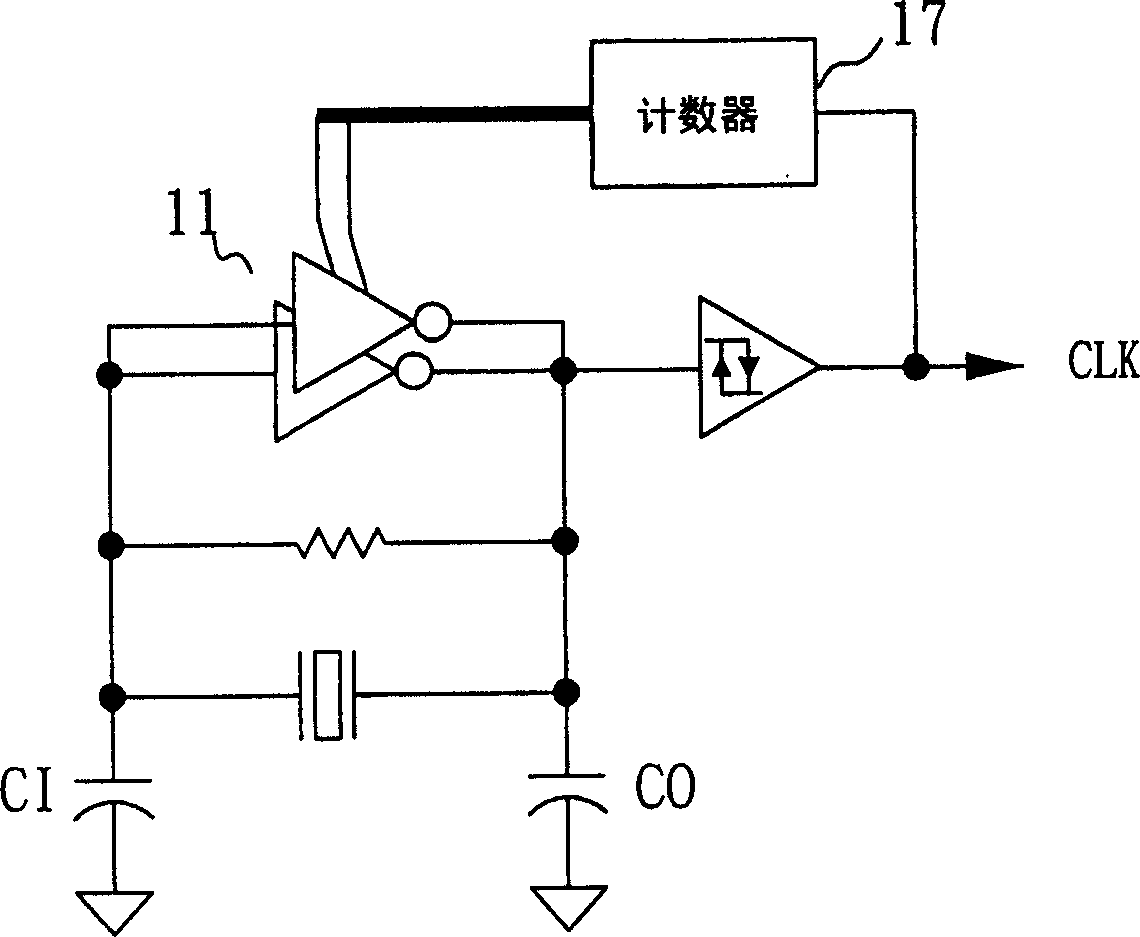 Crystal acceleration oscillation circuit