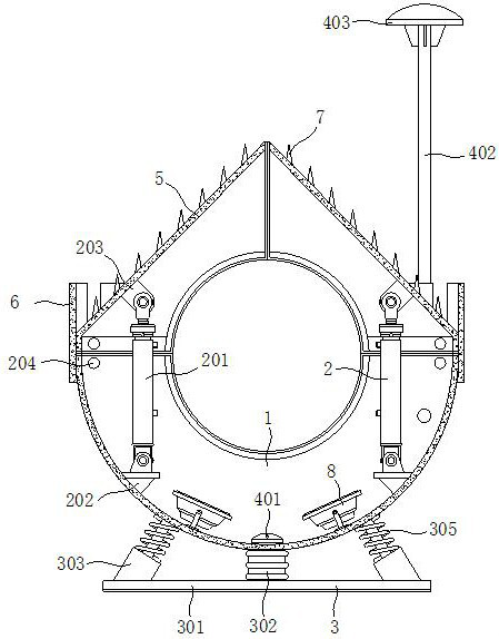 An easy-to-maintain road construction buried pipeline protection device