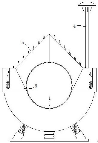 An easy-to-maintain road construction buried pipeline protection device