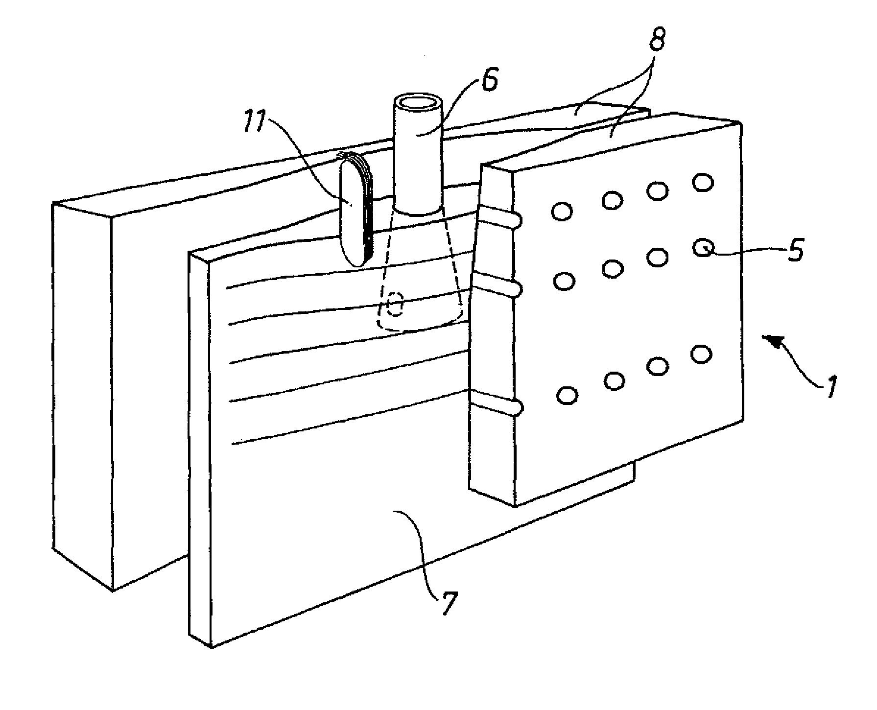 Casting level measurement in a mold by means of a fiber optic measuring method