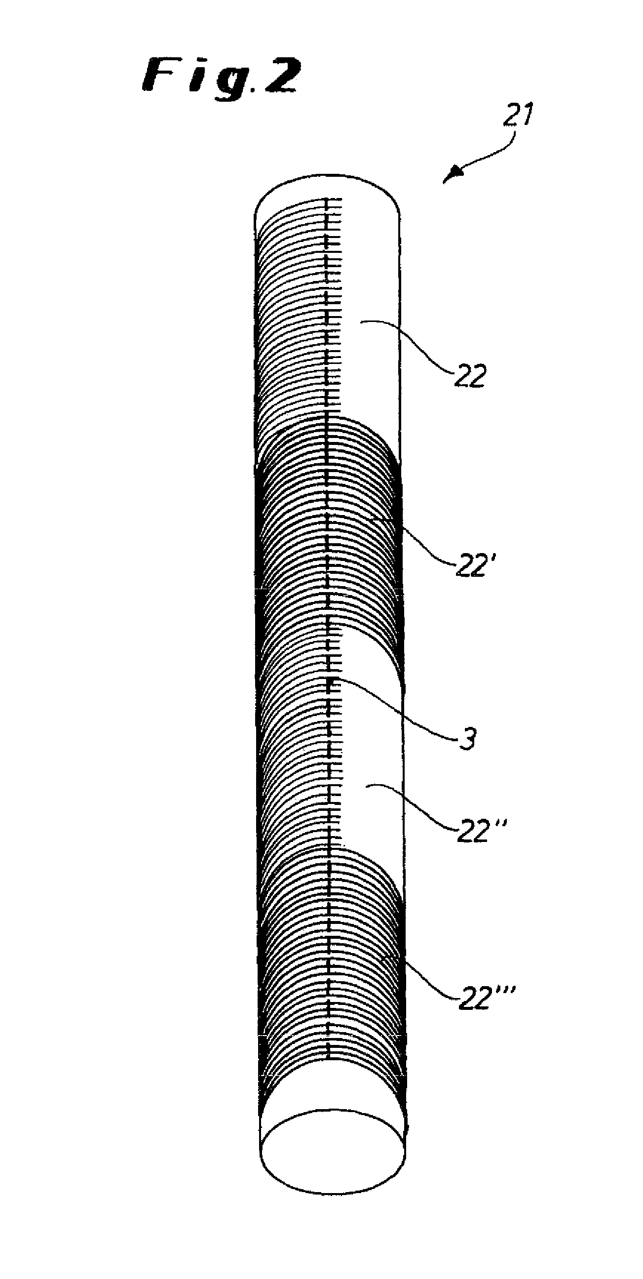 Casting level measurement in a mold by means of a fiber optic measuring method